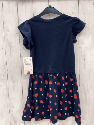 neu  Kleid  Gr. 116  blau Minnie Mouse Erdbeeren 