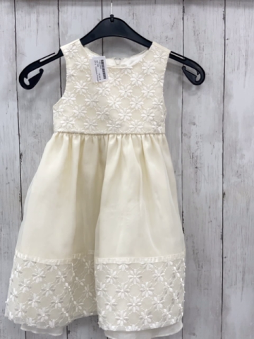 Couture Princess  Kleid  Gr. 98  creme weiße Blumenstickerei mit Perlen 