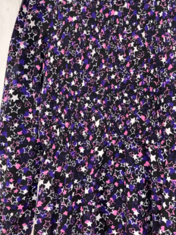 Bonprix  Kleid  Gr. 152  schwarz lila rosa weiße Sterne 