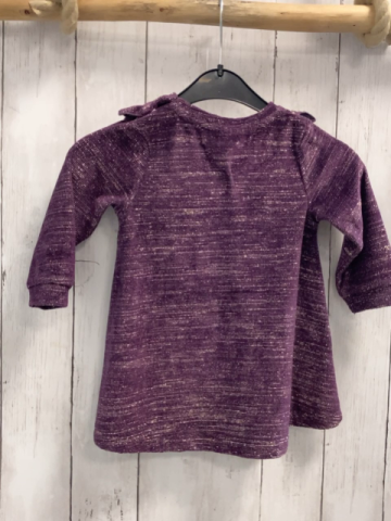 name it Kleid Gr. 80  lila Samt Glitzerstreifen 