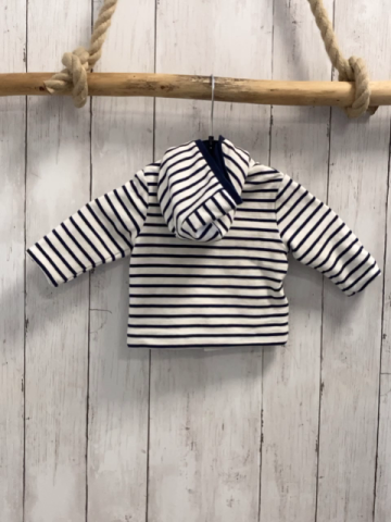 Obaibi Sweatjacke Gr. 56  blau weiß gestreift 