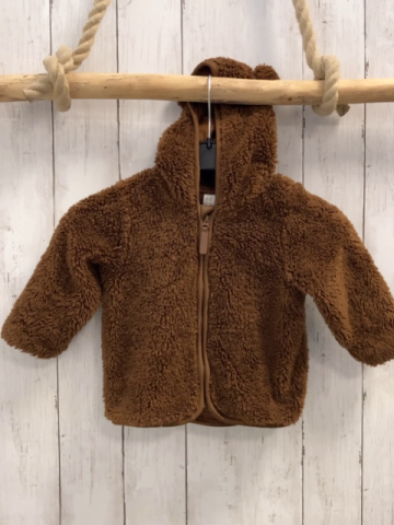 H&M  Teddyjacke  Gr. 80  braun Kapuze 