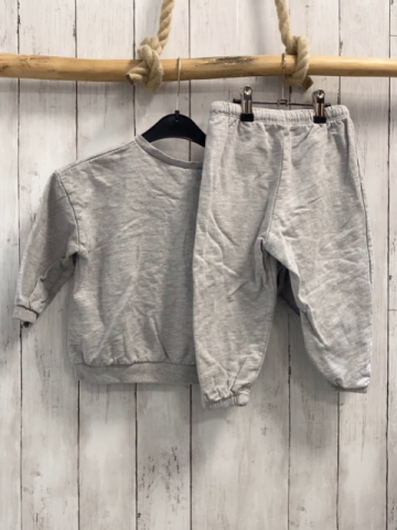 2tlg H&M  Pullover + Leggings  Gr. 98  hellgrau rot weiß graue Schrift Harvard 