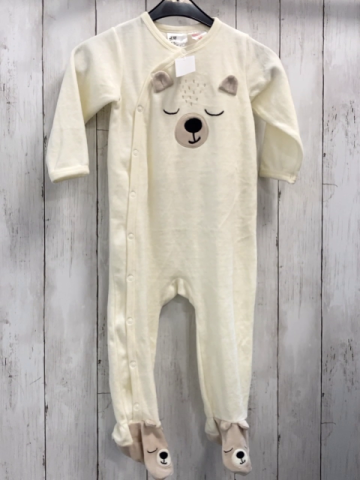 H&M  Schlafanzug  Gr. 86  creme Bärengesicht Nicky 