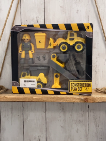   Plastikspielzeug  Baustellenfahrzeuge im Karton 