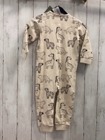 neu H&M  Schlafanzug  Gr. 86  beige schwarze Tiere 