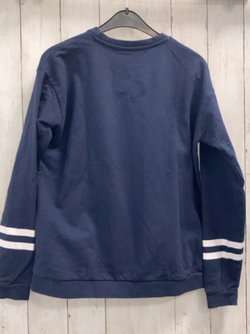   Pullover  Gr. 158  blau Harry Potter Schrift Wappen + weiße Streifen 