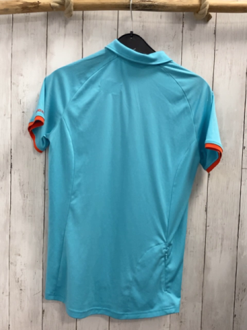 Ziener  Sportshirt  Gr. 40  hellblau Polokragen orange Bund 