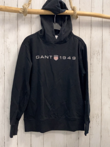 Gant  Pullover  Gr. 158/164  schwarz Kapuze weiße Schrift Wappen 