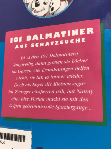 Disney präsentiert  Buch 101 Dalmatiner auf Schatzsuche 