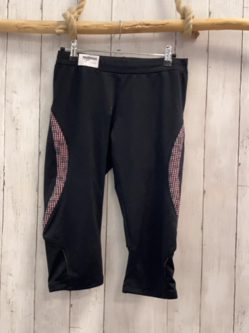   Sportcaprileggings schwarz + rosa graue Punkte 