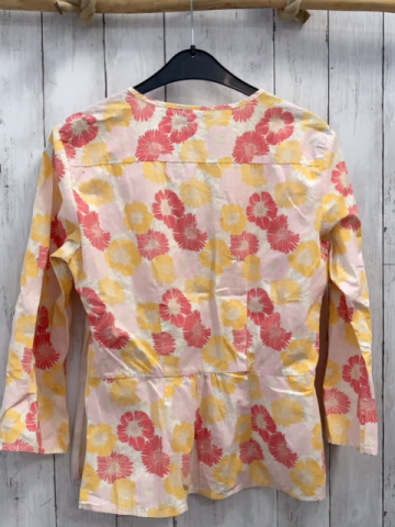 Mexx  Bluse  Gr. 152  weiß rosa gelb rote Blumen 