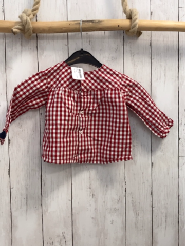 Zara  Bluse  Gr. 80  rot weiß kariert 