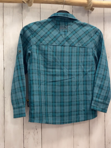 Jack Wolfskin Hemd  Gr. 128  petrol schwarz beige kariert 