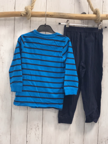 2tlg  Schlafanzug  Gr. 98  hellblau blaue Streifen + blau Benj Blümchen