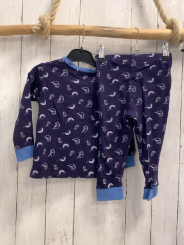 2tlg  Schlafanzug  Gr. 86  blau Dinos hellblauer Bund 