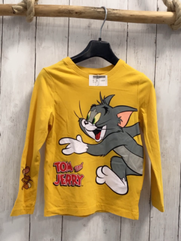   Langarmshirt  Gr. 116  gelb Tom & Jerry 