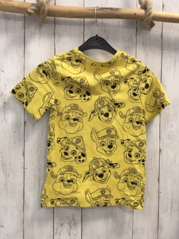 Paw Patrol  T-Shirt  Gr. 128  gelb Paw Patrol Köpfe 