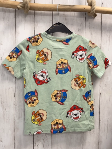 H&M  T-Shirt  Gr. 122/128  mint Paw Patrol Köpfe 