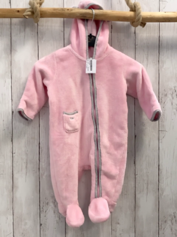 S´Oliver Plüschoverall Gr. 62  rosa grauer Bund