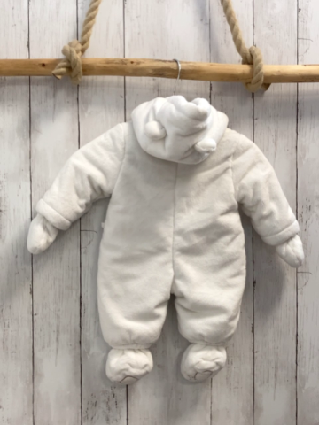 Kanz Plüschoverall Gr. 56  weiß