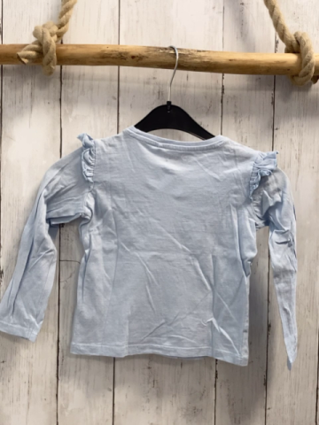  Langarmshirt Gr. 98  hellblau Prinzessin Pailettenrock