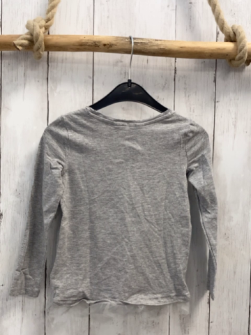 H&M Langarmshirt Gr. 98  grau pailettenpunkte