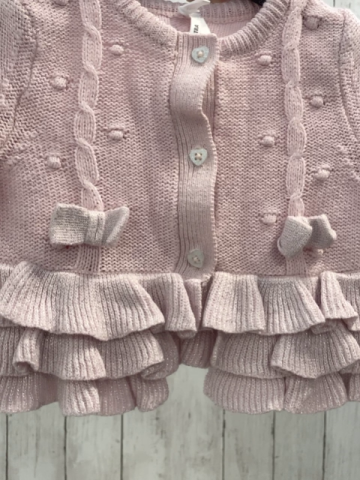 Orchestra Strickjacke Gr. 80  rosa Glitzerfäden Rüsschen