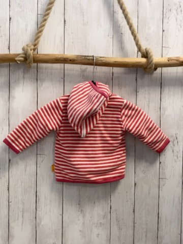 Steiff Fleecejacke Gr. 62  pink weiße Streifen