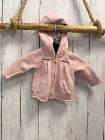 sergent major Strickjacke Gr. 56  rosa gestickte Blumen