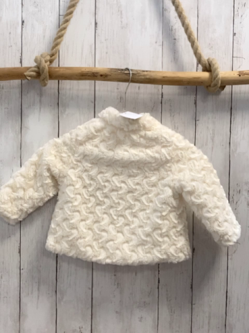 Steiff Püschjacke Gr. 80  weiß Schleife