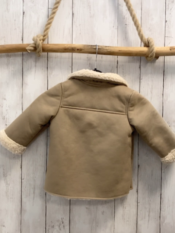 H&M Mantel Gr. 80  beige Teddyfutter