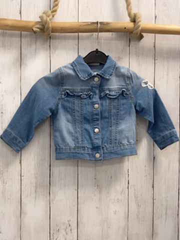   Jacke  Gr. 80  blau Jeans weiße Schmetterlinge 