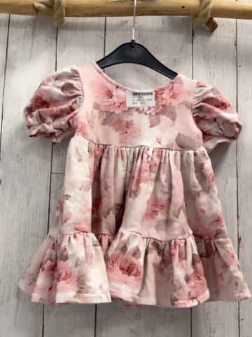   Kleid  Gr. 92  weiß rosa altrosa weiße Blumen 