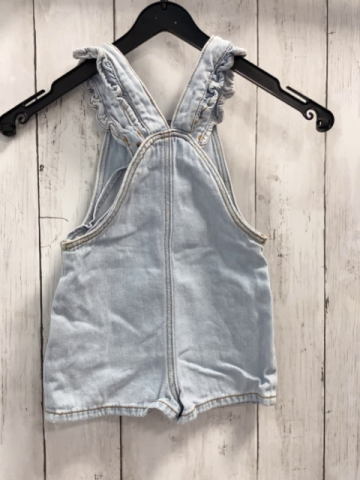  Latzshorts Gr. 74  hellblau Jeans braune Knöpfe