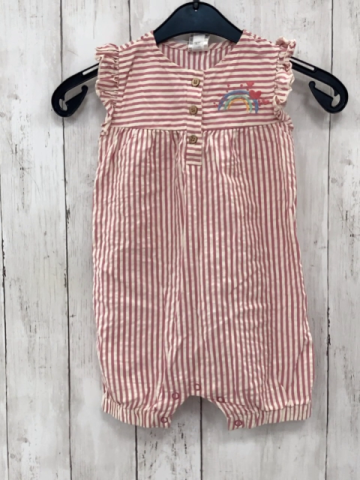 Alana  Playsuit Gr. 80  altrosa weiße Streifen 