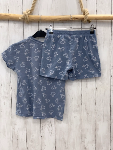 2tlg  T-Shirt + Shorts  Gr. 134  hellblau Dikka 