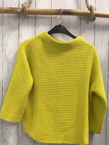 Someday  Pullover  Gr. 36  gelbgrün Querrippen Strick 