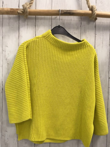 Someday  Pullover  Gr. 36  gelbgrün Querrippen Strick 