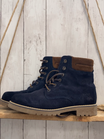 Bama  Boots  Gr. 41  blau brauner Bund Wildleder 