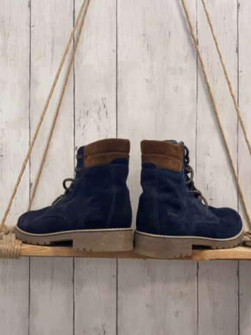 Bama  Boots  Gr. 41  blau brauner Bund Wildleder 