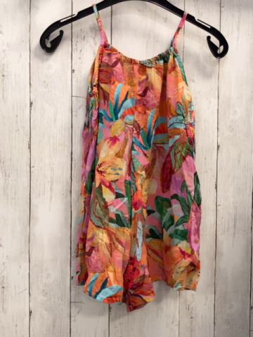  Playsuit  Gr. 134  rosa große bunte Blumen 