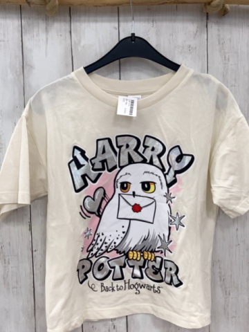  T-Shirt Gr. 140  weiß Hedwig silber Schrift