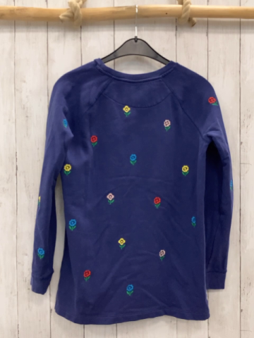 Boden  Longshirt  Gr. 164  bau bunte gestickte Blumen 