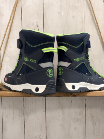 neu Trollkids  Boots  Gr. 38  blau hellgrüne Nähe Schnürsenkel + Bund 