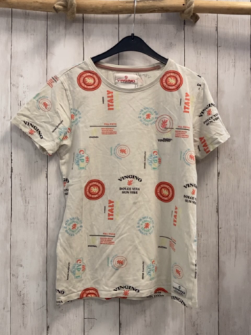 Vingino T-Shirt Gr. 158  beige bunte Schrift