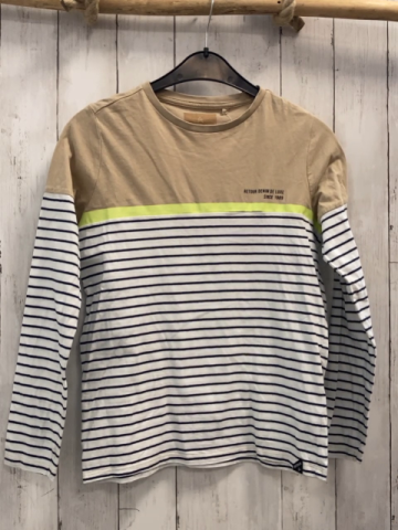 Retour Langarmshirt Gr. 158  beige schwarz weiße Streifen