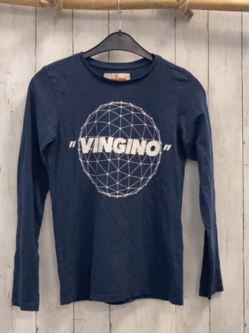 Vingino Langarmshirt Gr. 152  blau weiße Schrift