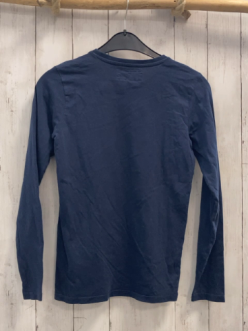 Vingino Langarmshirt Gr. 152  blau weiße Schrift