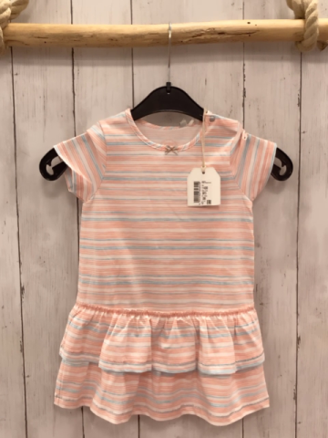 neu Eat Ants  Kleid  Gr. 86  weiß lachs hellblaue Streifen 